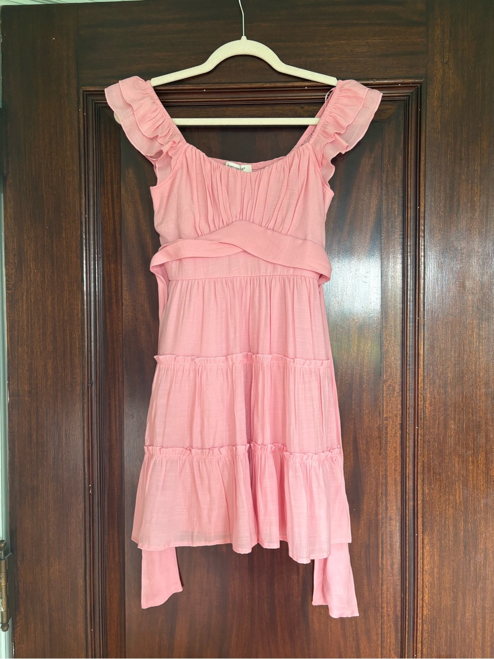 Francesca's Pink Smocked Bodice Sundress